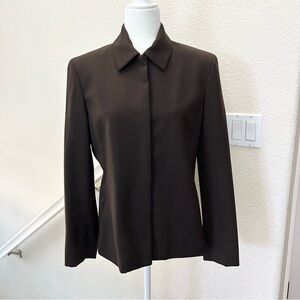 Women's Jones New York Brown Wool Jacket Suit Like New Sz 10 career fully lined